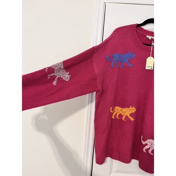 NWT Pink Cheetah Animal Print Boutique Sweater | Size 2X | Big and Stretchy - Picture 1 of 7
